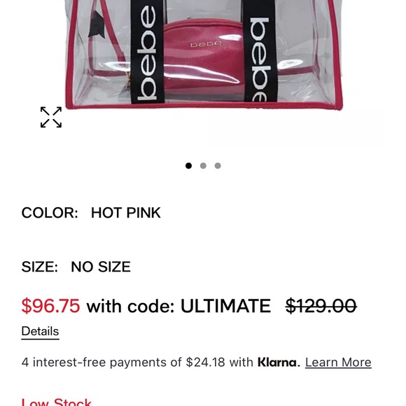 NWT BEBE Hanna clear tote bag - Picture 5 of 5